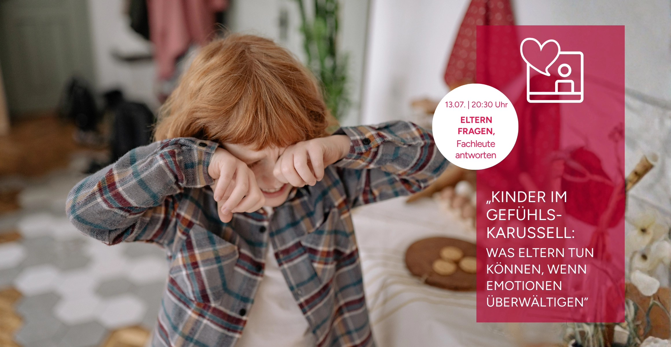 Hinweis auf Web-Coaching für Eltern zum Thema Konflikte im Familienalltag am 13.07.26 um 20:30 Uhr